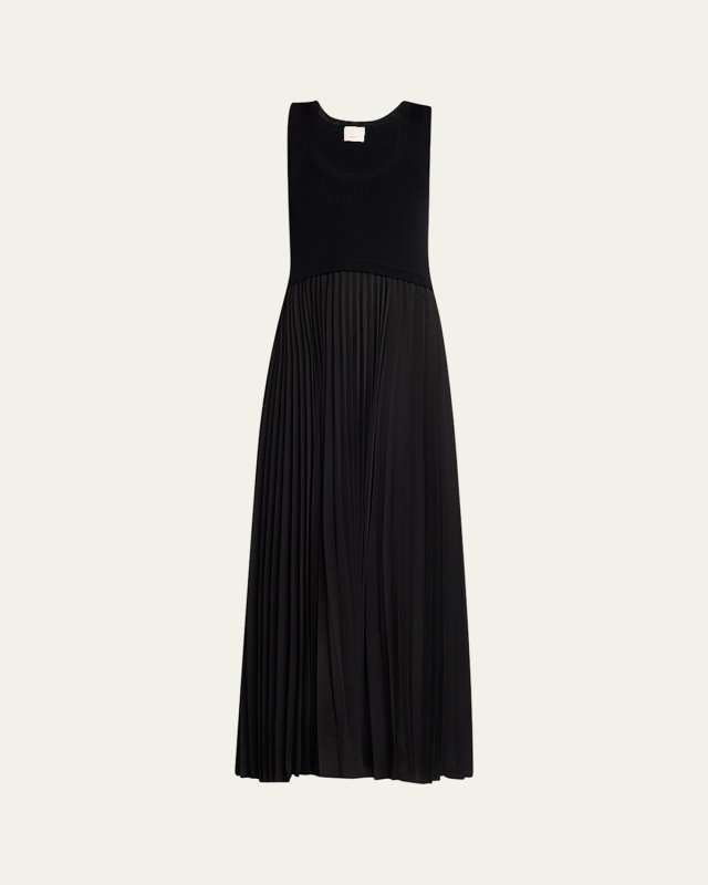 Parma Sleeveless Pleated Maxi Dress